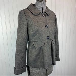 J. Crew Wool Molly Peplum Tweed Jacket Blazer 2007
